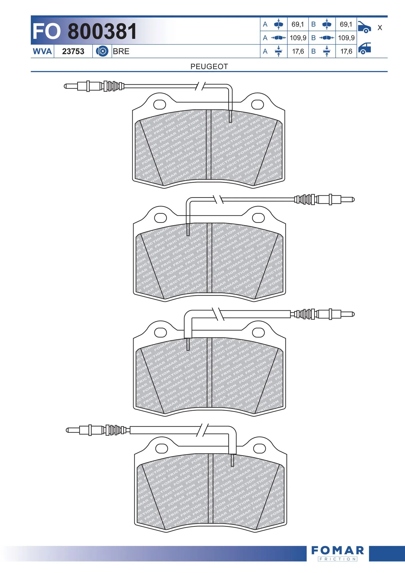 Brake Pad Set, disc brake